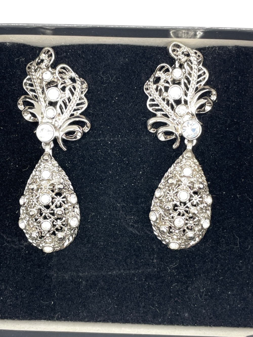 Vintage Jose Maria Barrera for Avon Day to Night Statement Clip Earrings NIB